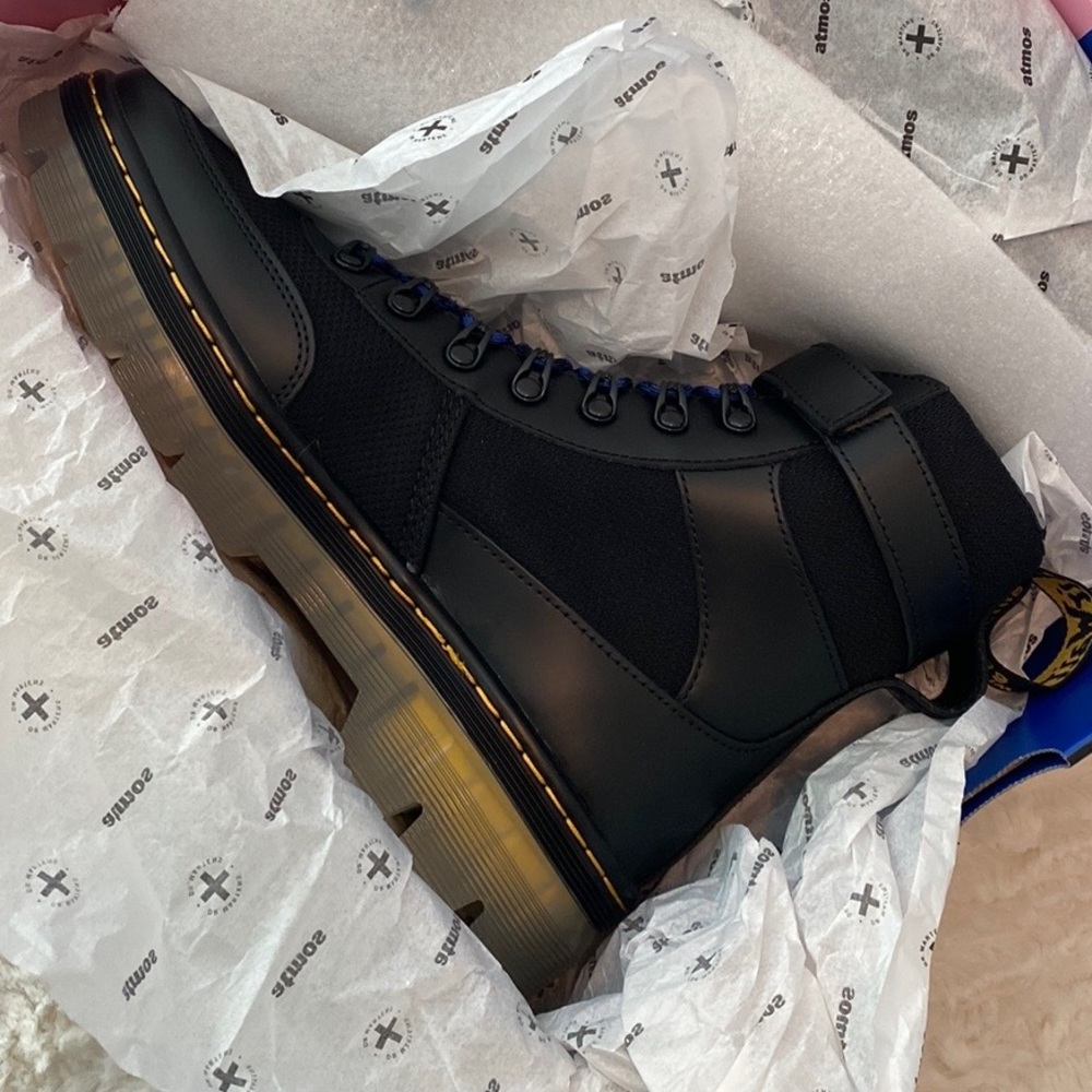 π€ππ©· ATMOS X DR MARTENS COMBS TECH ATMOS BLACK BOOTS MENS 8 WMNS 9 ππ©·π€ - Picture 9 of 16